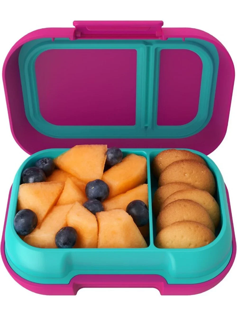 Leak-Proof Kids Snack Container | 2 Compartment Bento Box for Lunch & Snacks